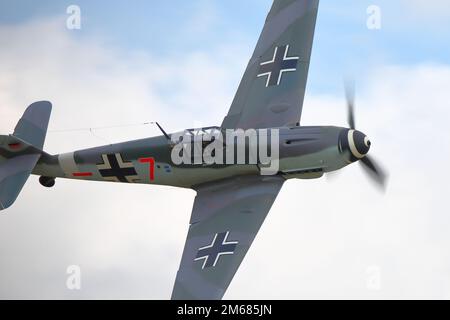 Allemand Luftwaffe Messrschmitt BF 109 au Duxford Airshow 2015, Royaume-Uni Banque D'Images