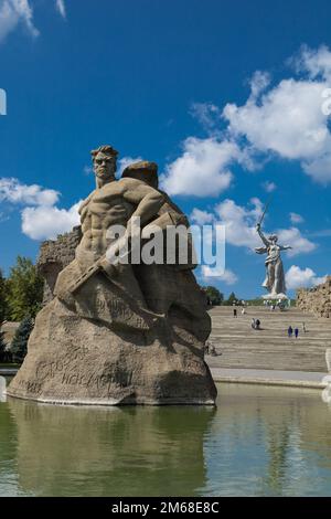 Monument à la mort à Mamaev Kurgan, Volgograd, Russie Banque D'Images