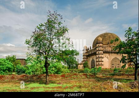 06 04 2008 Gol Gumbaz est le mausolée du roi Mohammed Adil Shah, Sultan de Bijapur.Karnataka Inde Banque D'Images