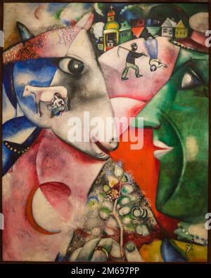 Marc Chagall: I and the Village, 1911, MOMA, The Museum of Modern Art, New York City, Etats-Unis Banque D'Images