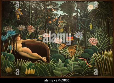 Henri Rousseau : le rêve, 1910, MOMA, Musée d'Art moderne, New York, Etats-Unis Banque D'Images