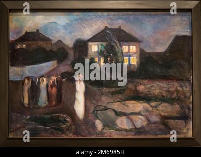 Edward Munch: The Storm, 1893, MOMA, The Museum of Modern Art, New York City, Etats-Unis Banque D'Images