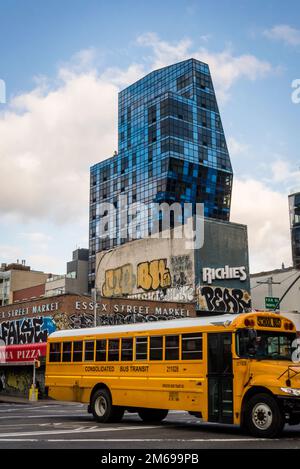 Essex Market, le marché le plus historique le Bowery, un quartier historique dans le Lower East Side de Manhattan, New York City, États-Unis Banque D'Images
