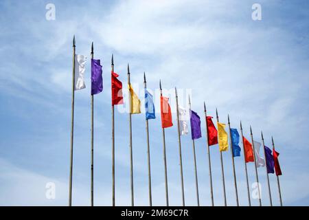 Drapeaux de couleur Banque D'Images