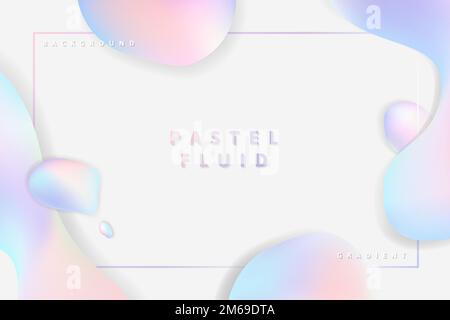 Cadre sur un vecteur fluide pastel blanc Illustration de Vecteur