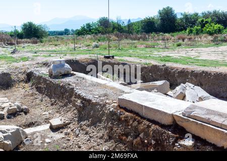 Ruines de l'ancienne Macédoine Heraclea Sintica, situé près de la ville de Petrich, région de Blagoevgrad, Bulgarie Banque D'Images