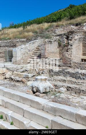 Ruines de l'ancienne Macédoine Heraclea Sintica, situé près de la ville de Petrich, région de Blagoevgrad, Bulgarie Banque D'Images