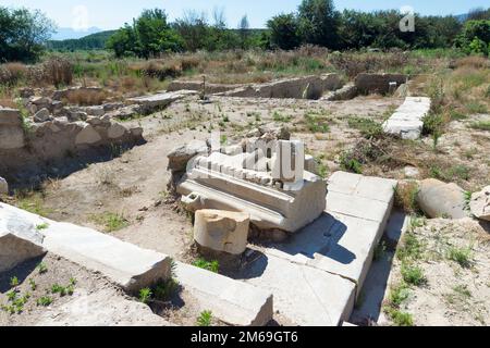 Ruines de l'ancienne Macédoine Heraclea Sintica, situé près de la ville de Petrich, région de Blagoevgrad, Bulgarie Banque D'Images