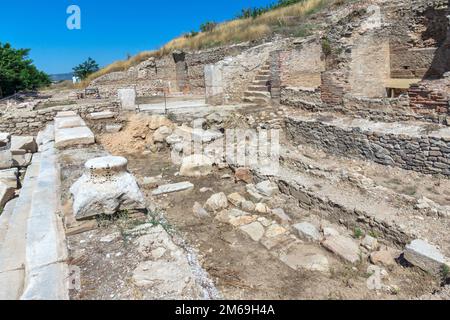 Ruines de l'ancienne Macédoine Heraclea Sintica, situé près de la ville de Petrich, région de Blagoevgrad, Bulgarie Banque D'Images