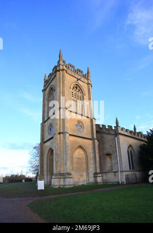 L'église Sainte-Marie-de-Magdalene dans le domaine de Croome court, Worcester, Angleterre, Royaume-Uni. Banque D'Images