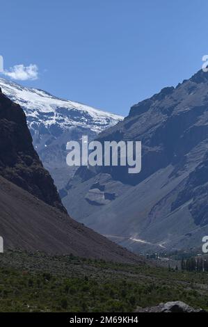 Embase el Yeso, Cajon del Maipo, Chili Banque D'Images