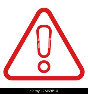 Panneau d'avertissement danger, icône d'avertissement triangle rouge, risque d'erreur spam Illustration de Vecteur