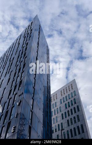 Campus de l'université de Newcastle près du parc St James, Newcastle upon Tyne, Angleterre Banque D'Images