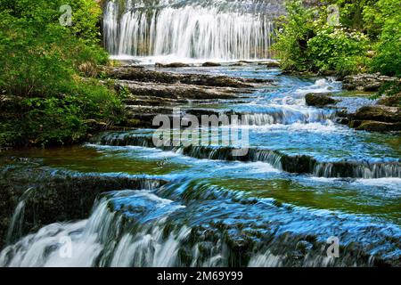 Cascades du Héisson, Jura, Franche Comte, France Banque D'Images