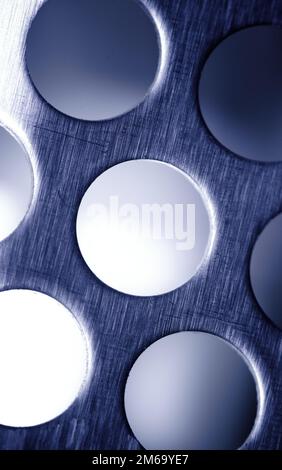 Acier bleu. Fond métallique en treillis. Banque D'Images