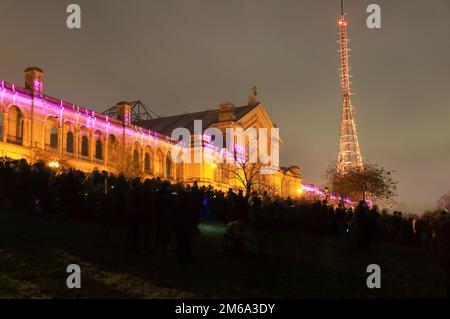 Feu d'artifice au palais Alexandra sur 5 novembre 2022, au nord de Londres, Royaume-Uni Banque D'Images