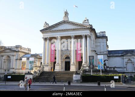 Tate Gallery sur Millbank, Londres, Royaume-Uni Banque D'Images