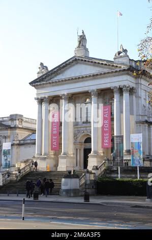 Tate Gallery sur Millbank, Londres, Royaume-Uni Banque D'Images