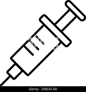 Icône de seringue simple. Injection médicale. Vecteur modifiable. Illustration de Vecteur