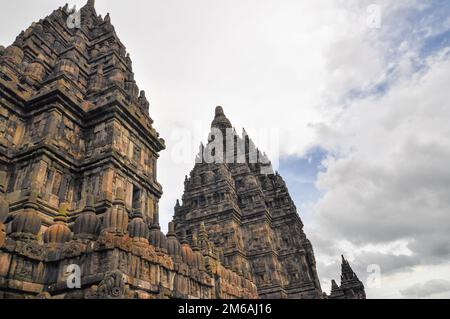 Temple Hindou Prombanan à Yogjakarta complexes en Java Banque D'Images