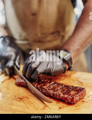 Des coupes de bœuf de qualité supérieure dans une grilladerie Argentine Banque D'Images