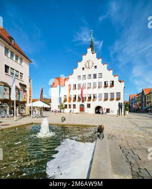City Hall, Market Square, Neumarkt in der Upper Palatinate, Bavaria, Germany Banque D'Images