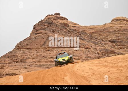 237 TIAN po (chn), DU Xuanyi (chn), HANWEI Motorsport Team, SMG, Auto, FIA W2RC, action pendant la phase 3 du Dakar 2023 entre Al-'Ula et Haïti, sur 3 janvier 2023 à Haïti, Arabie Saoudite - photo Gigi Soldano / DPPI Banque D'Images