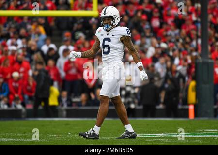 Penn State Nittany Lions Wide Receiver Harrison Wallace III (6) pendant le match du Rose Bowl contre les Utah Utes le lundi 2 janvier 2023 à Pasadena, C Banque D'Images