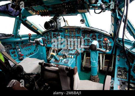 L'intérieur de l'intérieur cabine pilote Banque D'Images