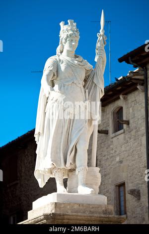 Statue de la liberté dans la république de Saint-Marin Banque D'Images