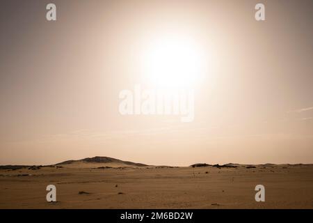 Mauritanie, voie ferrée, Ben Amira, monolithe Banque D'Images