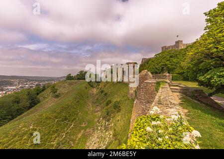 Douvres - 04 juin 2022 : le château fort de Douvres dans le Kent, en Angleterre. Banque D'Images