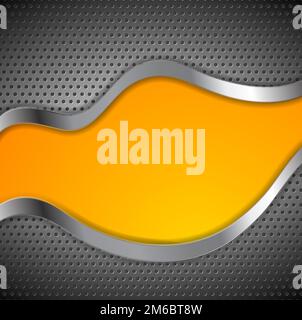 Motif ondulé métallique abstrait Banque D'Images