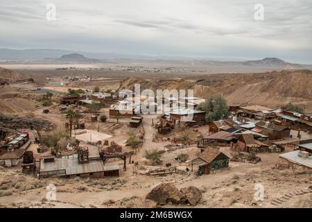 Vue sur la ville fantôme de Calico dans le comté de san bernardino, États-Unis Banque D'Images