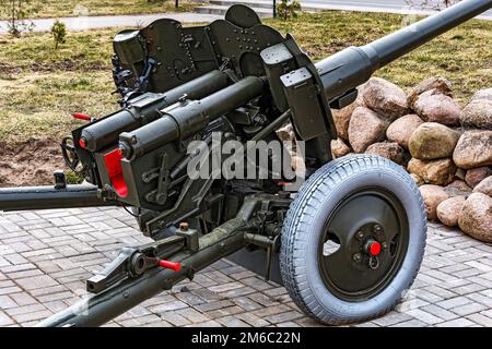 La partie officielle de l'artillerie de 85 mm anti-tank gun D-44 Banque D'Images