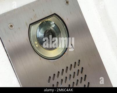 Interphone vidéo dans l'entrée du bâtiment Banque D'Images