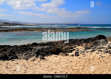 Playa de Los Lagos - El Cotillo, Fuerteventura, Îles Canaries, Espagne Banque D'Images