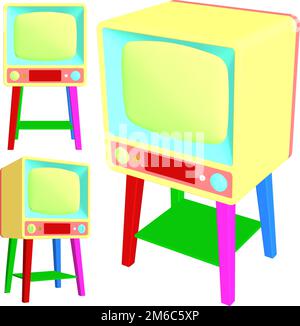 Téléviseur téléviseur téléviseur Vector. Illustration sur fond blanc. Illustration vectorielle d'Un téléviseur. Illustration de Vecteur