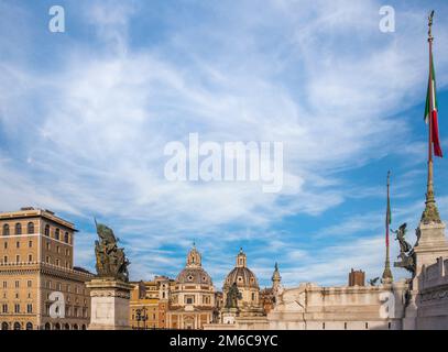 Vue panoramique depuis la piazza venezia Banque D'Images