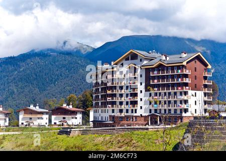 Panorama de la ville russe Sochi Roza Hutor Banque D'Images