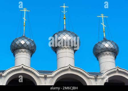 Beffroi de cathédrale de l'assomption du Kremlin de Rostov Veliki, Russie Banque D'Images