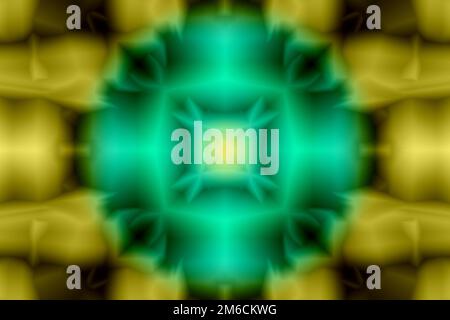 Abstraction. Motif en vert et jaune Banque D'Images