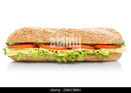 Croque-monsieur à la baguette avec découpe latérale au fromage Banque D'Images