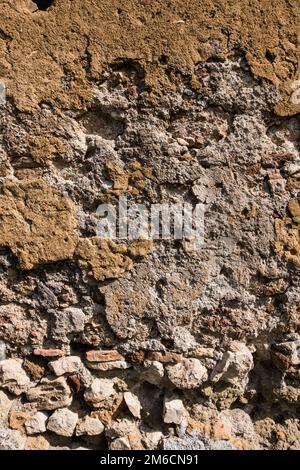 Mur de brique et de béton pourri de texture. Banque D'Images