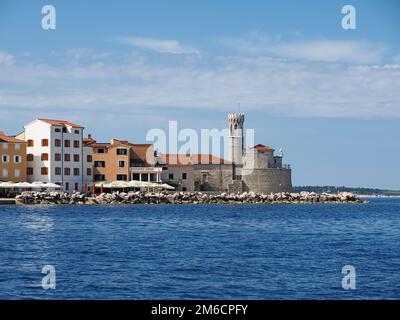 Piran - ville sur la côte Adriatique de la Slovénie Banque D'Images