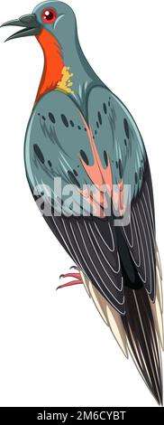 Illustration d'un vecteur animal éteint de pigeon de passager Illustration de Vecteur