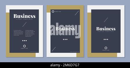 Ensemble de vecteurs de modèle de circulaire d'invitation commerciale Illustration de Vecteur