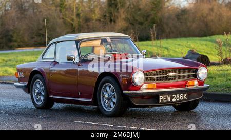 Voiture classique Triumph TR6 rouge 1971 Banque D'Images