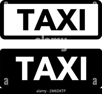 Icône définie pour la zone de texte du taxi. Vecteur modifiable. Illustration de Vecteur