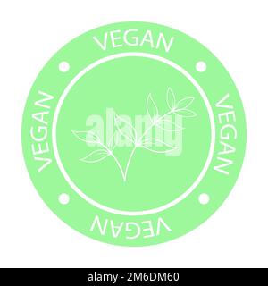 Vecteur symbole vegan logotype geen feuille écologie bammer nature nourriture Banque D'Images